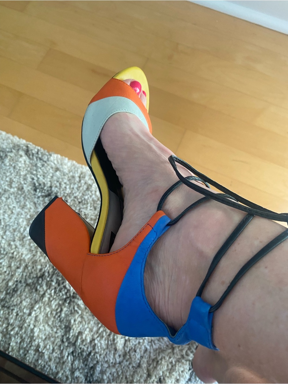Dolce Vita Haro Color Blocked High Heel Sandal size 8M - Picture 8 of 8